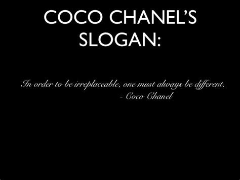 chanel slogan.